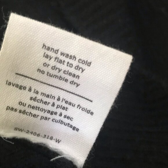 OAK + FORT Oversized Crop Mock Neck Wool Blnd Sweater Knit Turtleneck Boxy Top M - Picture 8 of 14